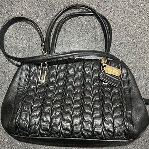 Coach Black Quilted Shoulder Bag